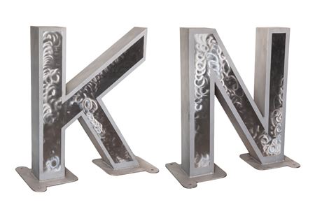 Steel Letter Sculptures (2)