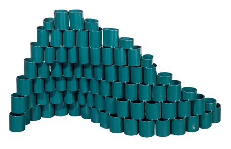 'Undulating Cylinders' Metal Sculpture