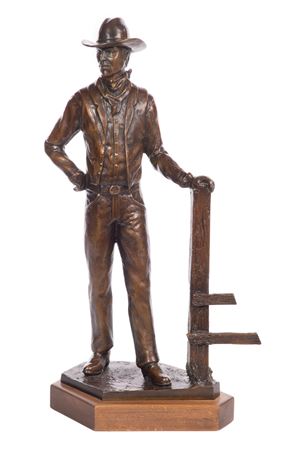 A figure in western wear