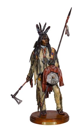 'The Mountain Warrior' by David Lemon - Auction record, sale price, and art valuation. Compare with similar artists and explore comparable artworks.