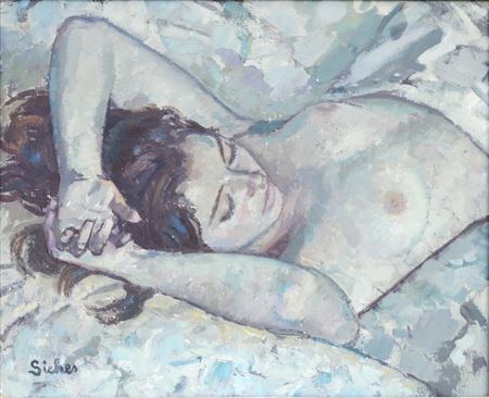 Reclining Female nude model