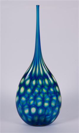 Murrini Blue Flat Bottle