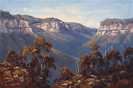 Sunlit Cliff Faces, Majestic Jamieson Valley, Blue Mountains