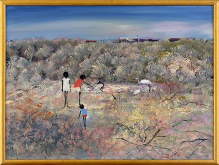 Untitled (Feeding Egrets)