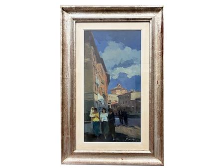 City view with figures