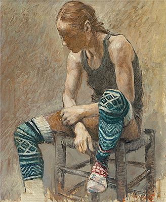 Sitting on a Stool