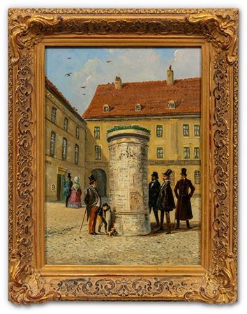 Berlin's first advertising column