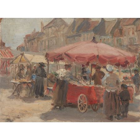 MARKET IN FRANCE by Anna Dixon - Auction record, sale price, and art valuation. Compare with similar artists and explore comparable artworks.