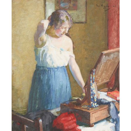 THE DRESSING TABLE by David Foggie - Auction record, sale price, and art valuation. Compare with similar artists and explore comparable artworks.