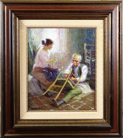 Indoor scene by Alfredo Mompo Roca - Auction record, sale price, and art valuation. Compare with similar artists and explore comparable artworks.
