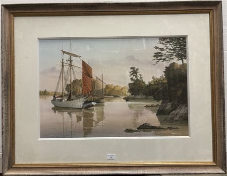 Boat on the river by Herve Richard - Auction record, sale price, and art valuation. Compare with similar artists and explore comparable artworks.
