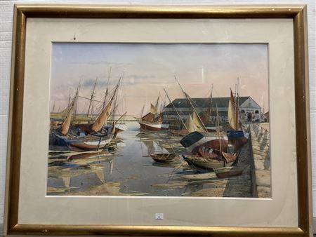 Port at low tide