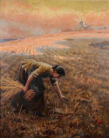GLEANING by Arthur Foord Hughes - Auction record, sale price, and art valuation. Compare with similar artists and explore comparable artworks.
