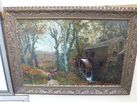 Blackberrying by a Manx Mill