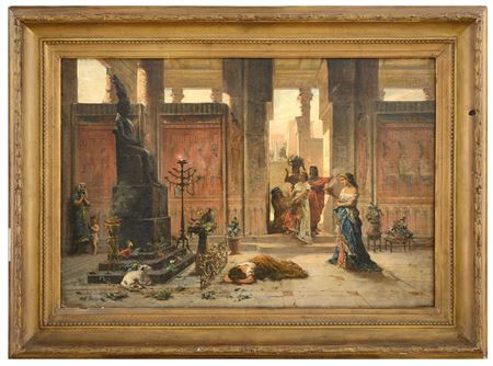 Interior with figures by Lodovico Raymond - Auction record, sale price, and art valuation. Compare with similar artists and explore comparable artworks.