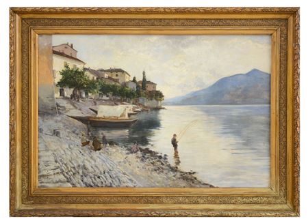 Lake and fishermen's houses by Eugenio Gays - Auction record, sale price, and art valuation. Compare with similar artists and explore comparable artworks.