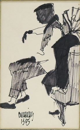 ''Seated Man and Women Study''