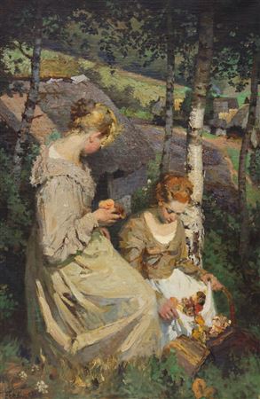 Sample artwork by Friedrich Fehr (1862 - 1927), known for paintings of houses, cityscapes, portraits, landscapes, soldiers, teaching - View similar artists and auction records