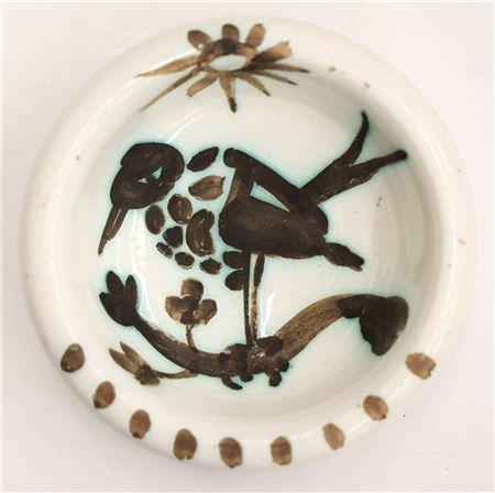 ''Bird under the Sun'' 1952 Madoura Ceramic