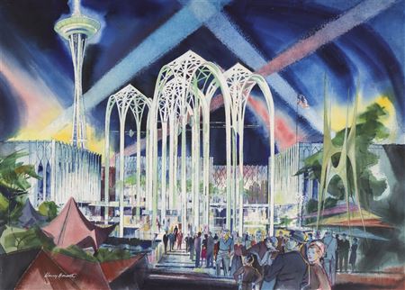 ''The Science Pavilion'' by Harry Bonath - Auction record, sale price, and art valuation. Compare with similar artists and explore comparable artworks.