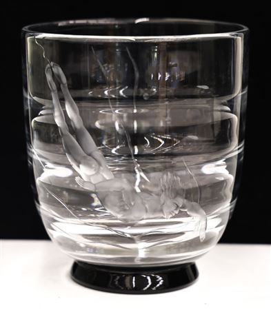 Orrefors Pearl Diver Glass Vase