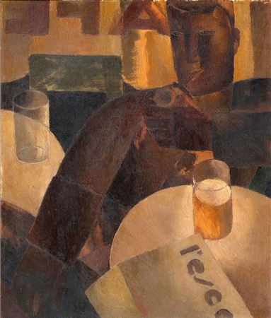 Le fumeur de pipe au café, 1926