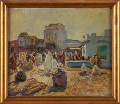 Oriental Market Scene by Rudolf Gudden - Auction record, sale price, and art valuation. Compare with similar artists and explore comparable artworks.