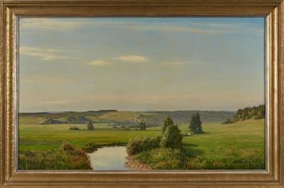 Wide Taunus Landscape with the Meandering Nidda Course