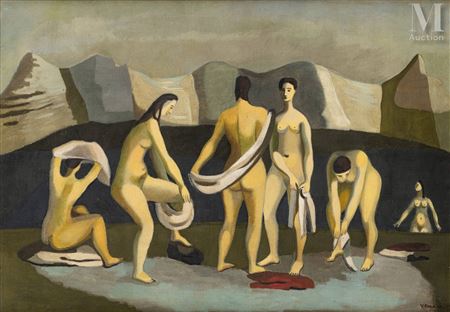 Women in the bath / Reclining nude by Vera Pagava - Auction record, sale price, and art valuation. Compare with similar artists and explore comparable artworks.
