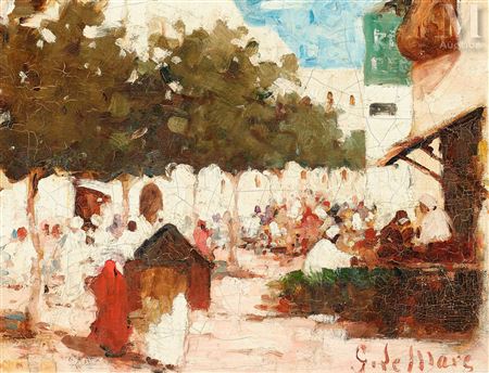 Market scene in Tunis