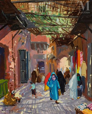 Alley in Marrakech by Max Flegier - Auction record, sale price, and art valuation. Compare with similar artists and explore comparable artworks.