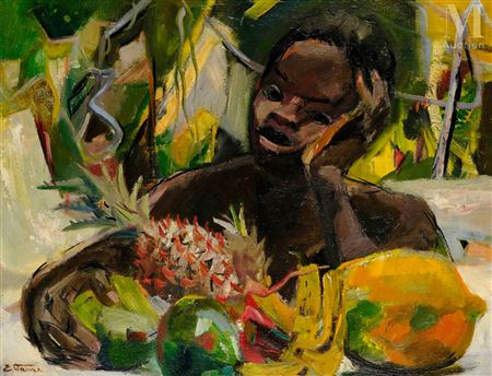 Young Congolese fruit seller by Elisabeth Faure - Auction record, sale price, and art valuation. Compare with similar artists and explore comparable artworks.