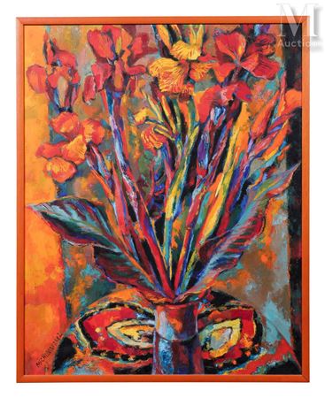 Still life with a bouquet of flowers