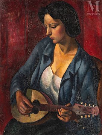 Kiki de Montparnasse with guitar