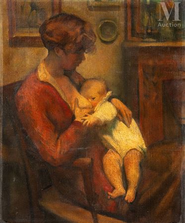 Breastfeeding by Maurice Retif - Auction record, sale price, and art valuation. Compare with similar artists and explore comparable artworks.
