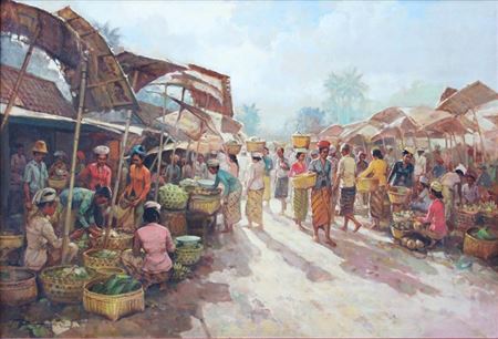 Sample artwork by Surabaya Rustamadji (1921 - 2001), known for painting - View similar artists and auction records
