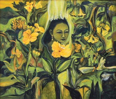 Sample artwork by Frans Nadjira (Born 1942), known for painting - View similar artists and auction records