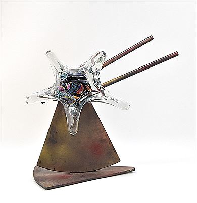 ART GLASS STARFISH SCULPTURE