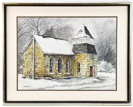 Winter Church Scene