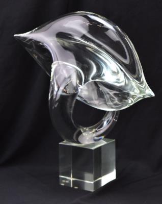 MURANO ART GLASS ANTHURIUM FLOWER SCULPTURE