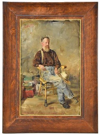 OLD MAN IN A SPRING ROCKER