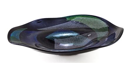 LARGE FREEFORM DICHROIC ART GLASS BOWL