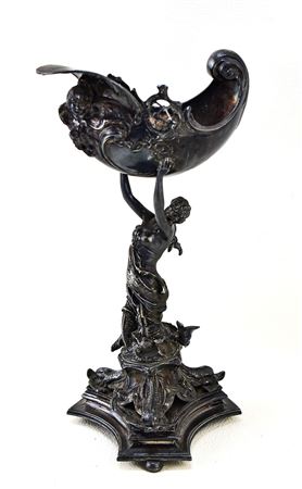 ART NOUVEAU MERMAID WITH SHELL COMPOTE