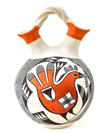 ACOMA PUEBLO POTTERY WEDDING VASE