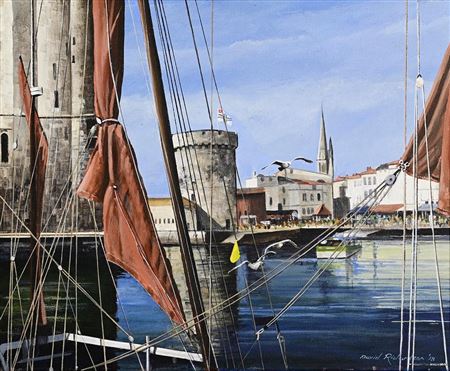 Harbour La Rochelle by David Richardson - Auction record, sale price, and art valuation. Compare with similar artists and explore comparable artworks.