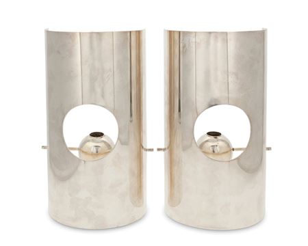 A pair of candleholders