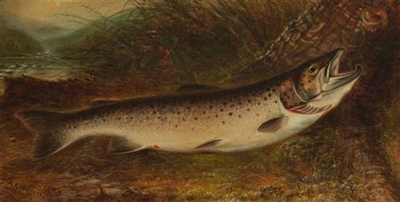 "Trout On A Riverbank," 1877