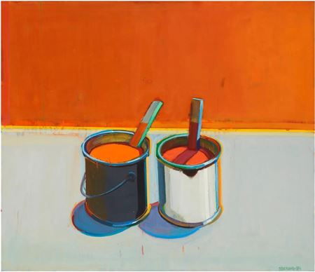 "Blue Skies, Red Paint," 1994 by Raimonds Staprans - Auction record, sale price, and art valuation. Compare with similar artists and explore comparable artworks.