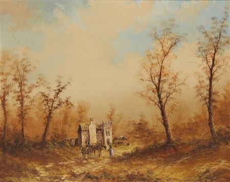 Lonely House In An Autumnal Landscape