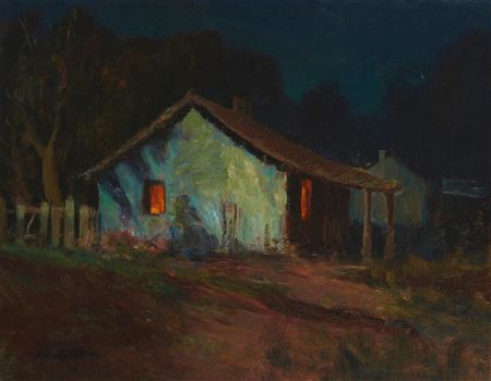 Nocturnal Cottage Scene